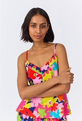 BedHead x Trina Turk Pop Floral Cami Shorty Stretch Jersey PJ Set
