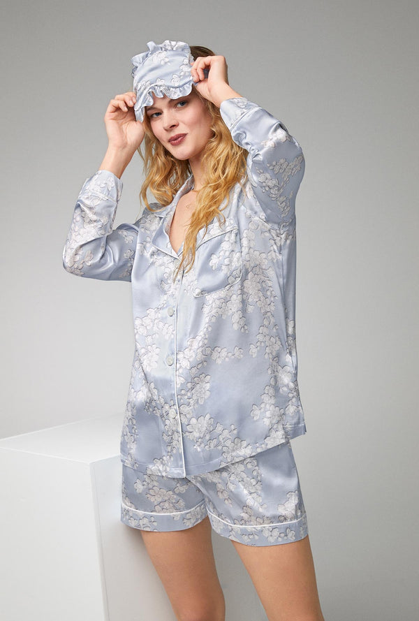 Renee's Blossom Ruffle Silk Satin Sleep Mask