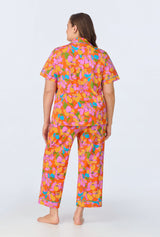 BedHead x Trina Turk Floral Short Sleeve Classic Cropped Stretch Jersey PJ Set