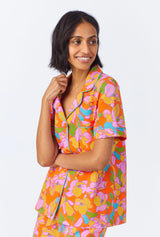 BedHead x Trina Turk Floral Short Sleeve Classic Shorty Stretch Jersey PJ Set