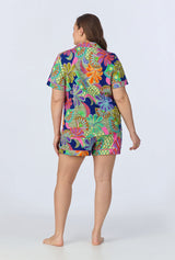 BedHead x Trina Turk Zanzibar Short Sleeve Classic Shorty Stretch Jersey PJ Set