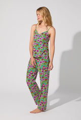 BedHead X Trina Turk Garden Floral Cami Tank Stretch Jersey Long PJ Set