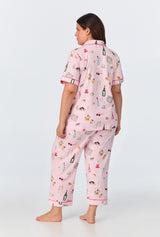 Let's Do Brunch Short Sleeve Classic Stretch Jersey Cropped PJ Set