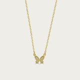 The Pave Mini Butterfly Necklace