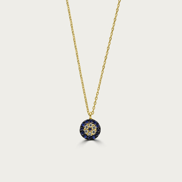 The Mini Pave Evil Eye Necklace