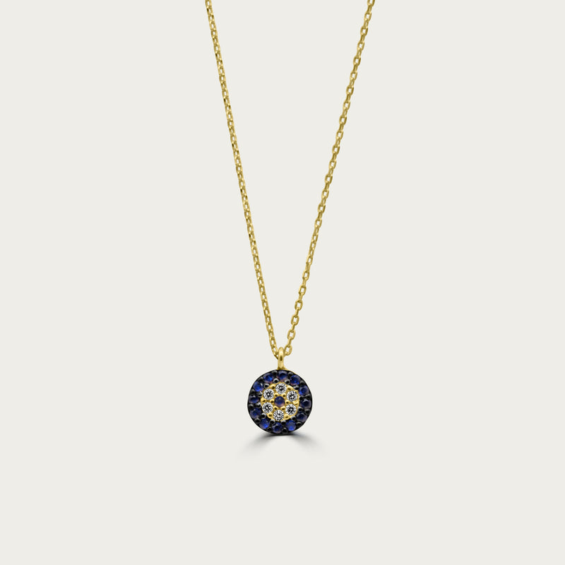The Mini Pave Evil Eye Necklace