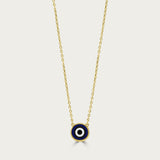 The Round Enamel Evil Eye Necklace