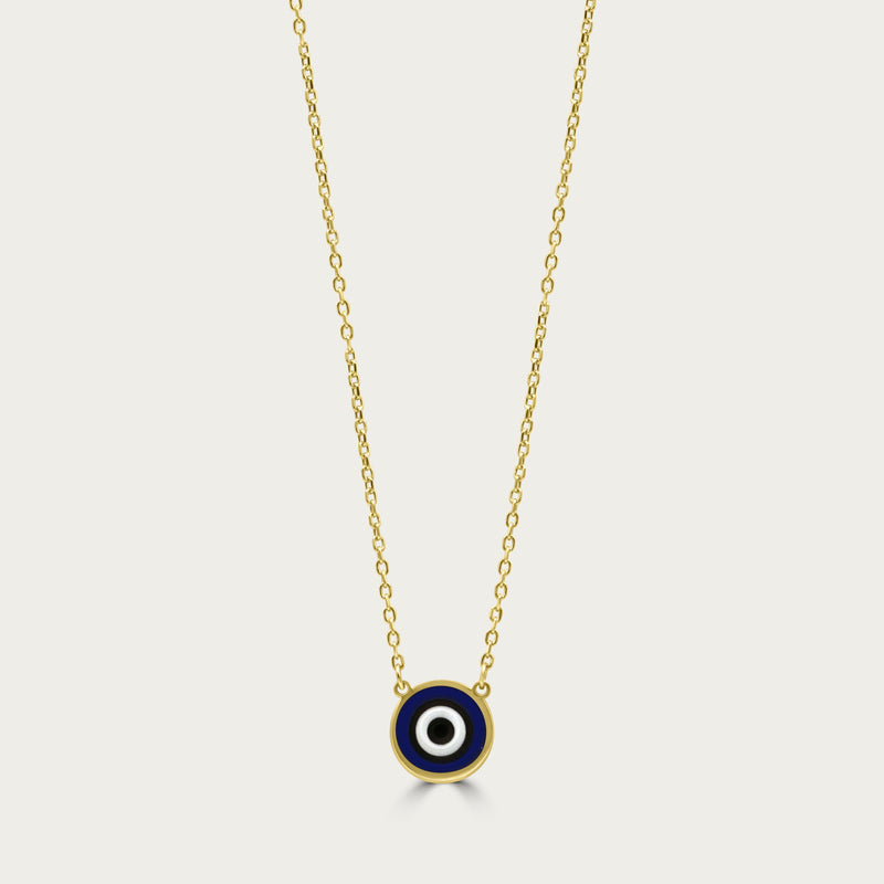 The Round Enamel Evil Eye Necklace