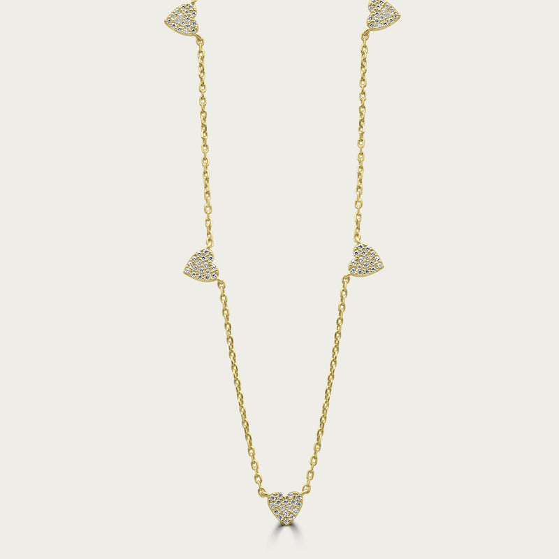 The Shining Mini Hearts Necklace