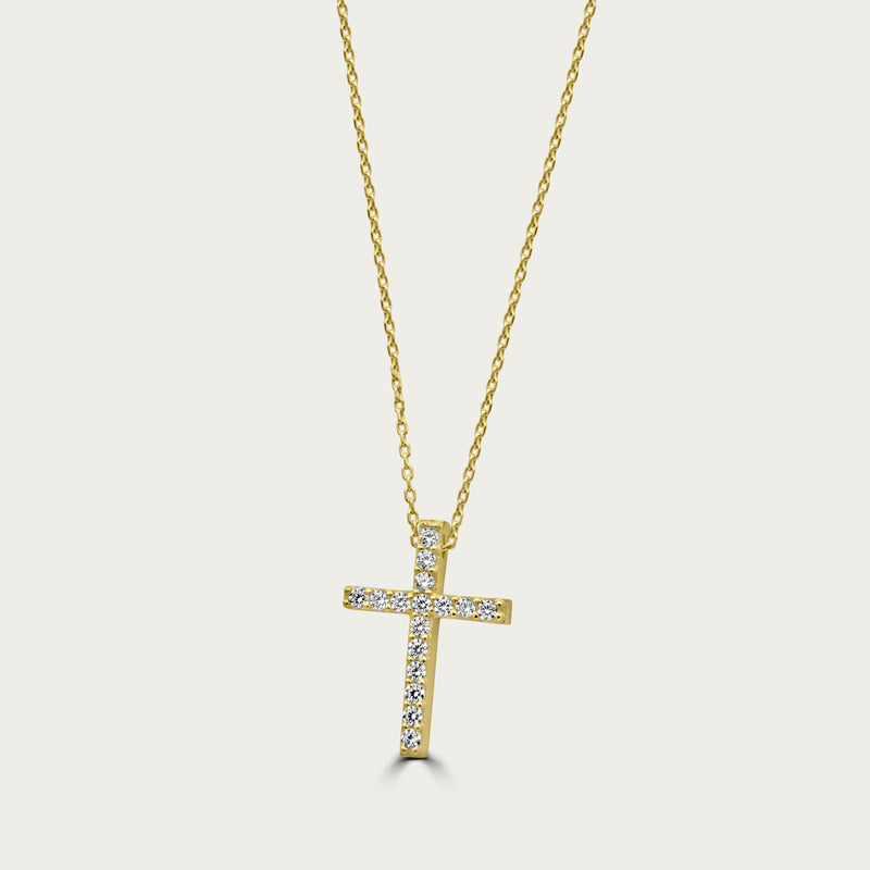 The Classic Pave Cross Necklace