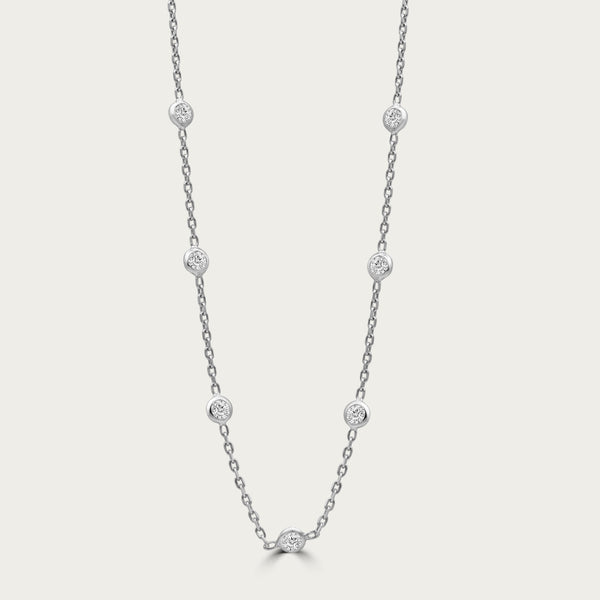 The Bezel CZ Station Necklace