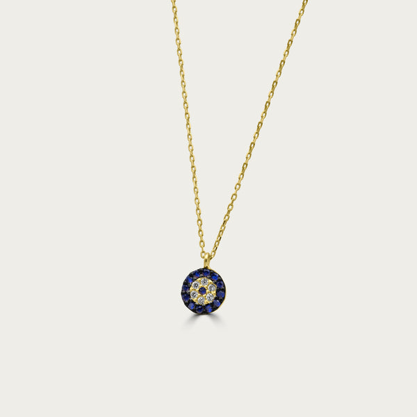 The Mini Pave Evil Eye Necklace