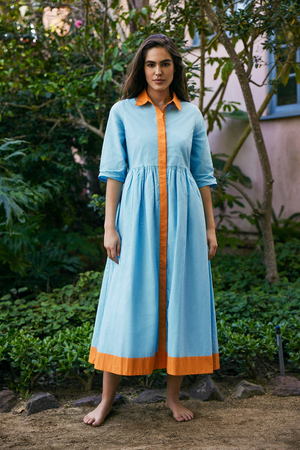 Francesca Collared Belted Maxi Dress - FINAL SALE