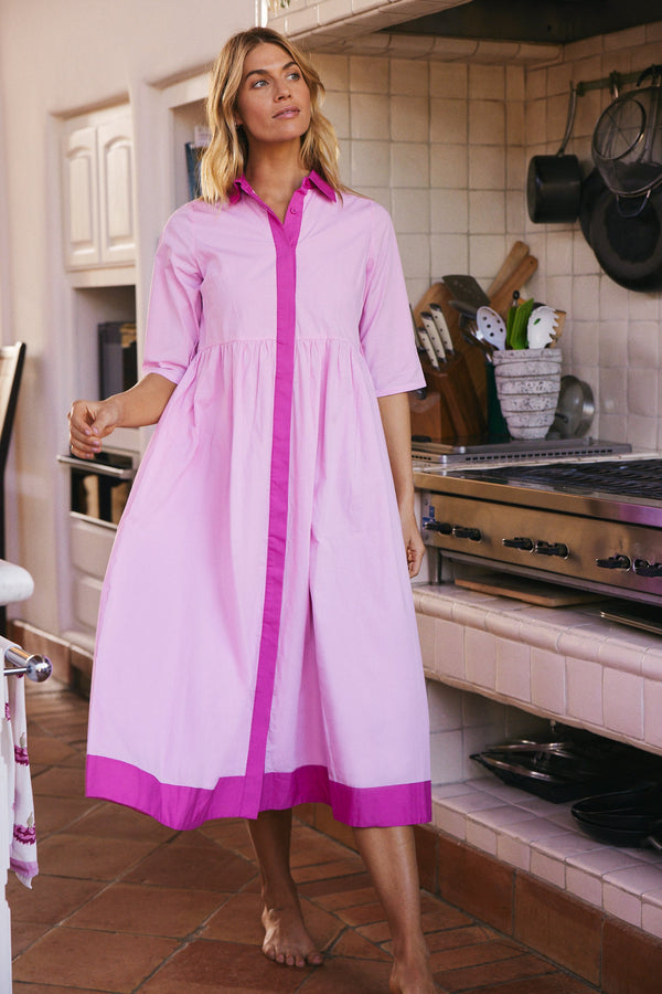 Francesca Collared Belted Maxi Dress - FINAL SALE