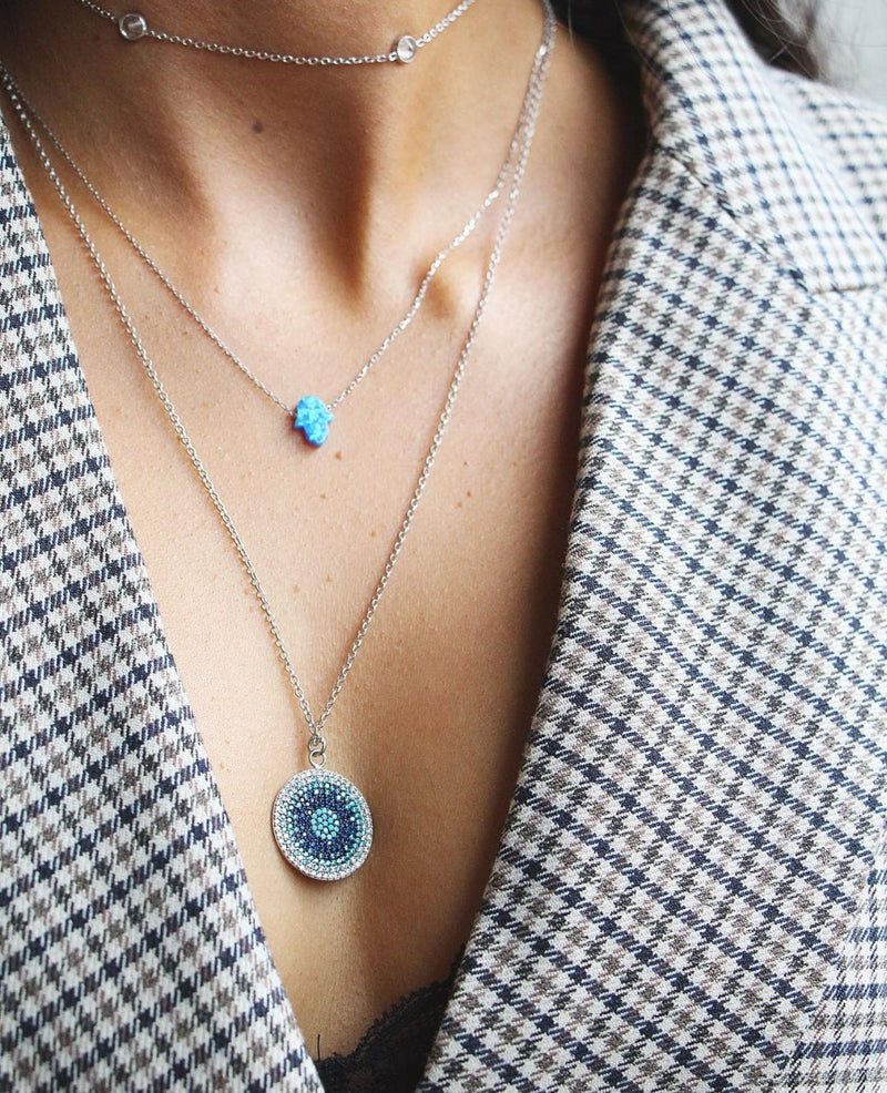 The Opal Hamsa Necklace