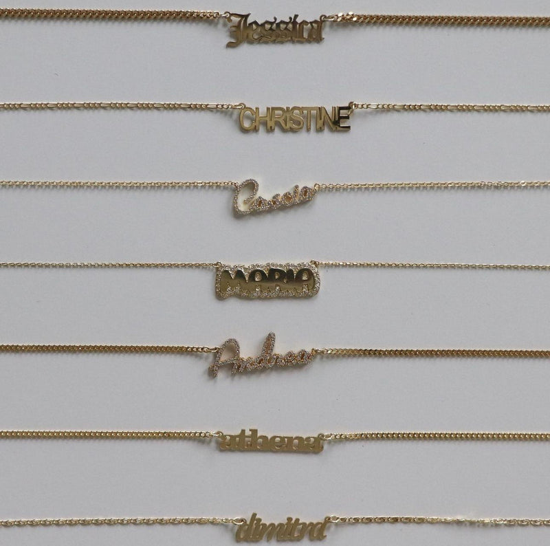 The Custom Gothic Font Necklace