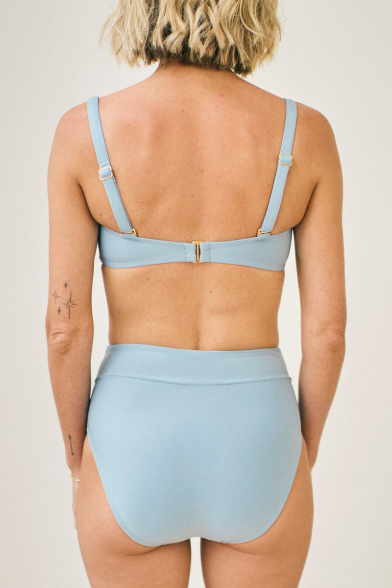 Hazel Two-Piece Bikini Top in Celestial Blue