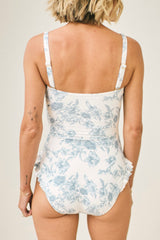 Abigail Strapless One-Piece Swimsuit in Daylight Saunter