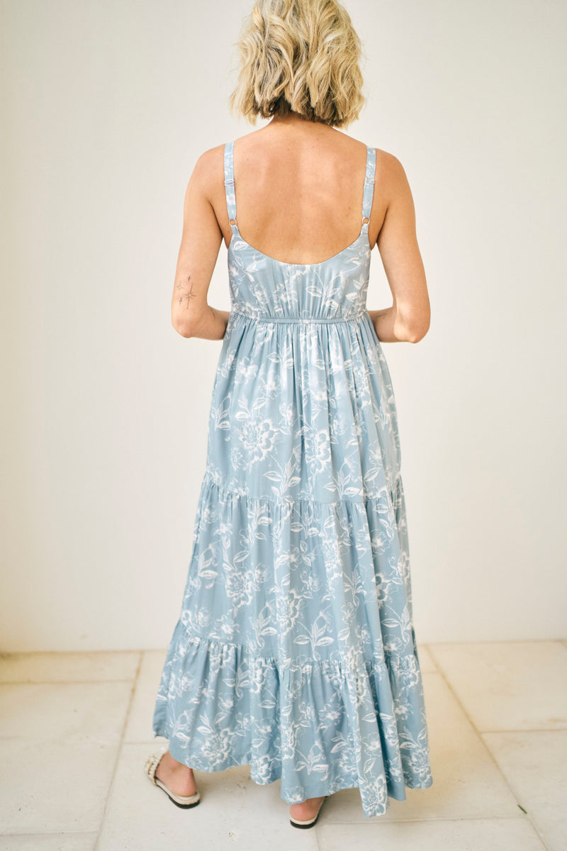 Shea Long Dress in Meadow Whisper