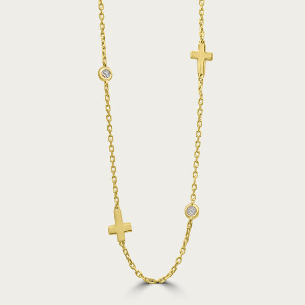 The Laced in Crosses Necklace