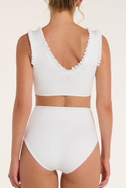 Ruth Ruffle Top in Sugar