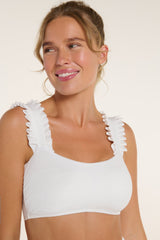 Ruth Ruffle Top in Sugar