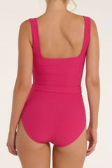Belted Marisa One-piece Swimsuit in Teaberry