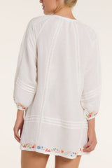 Phoebe Dress in Colorful Embroidery
