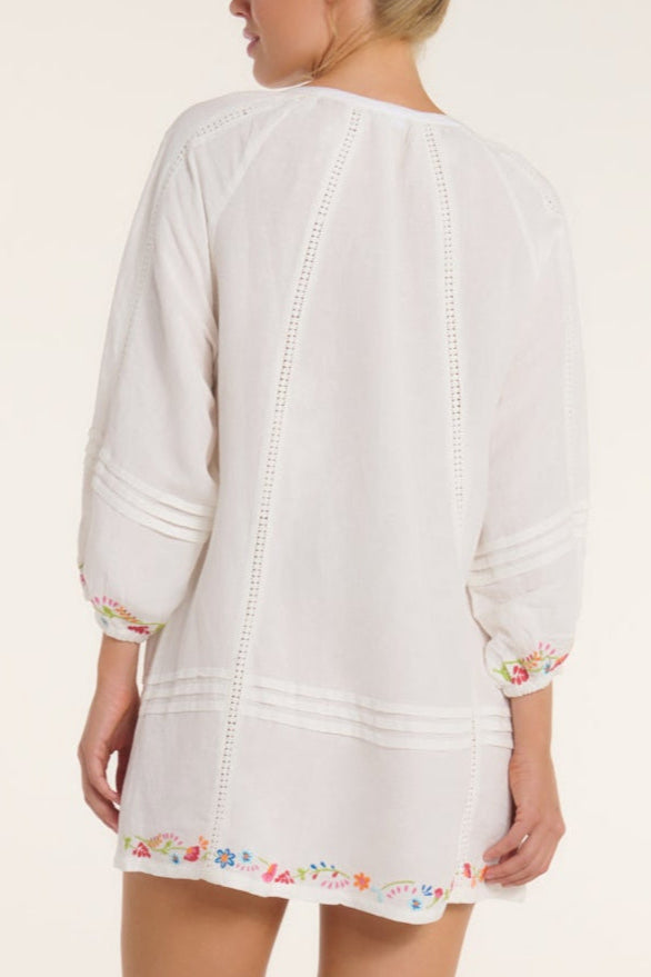 Phoebe Dress in Colorful Embroidery