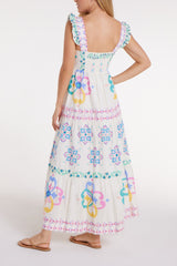 Olivia Maxi Dress in Graceful Garlands