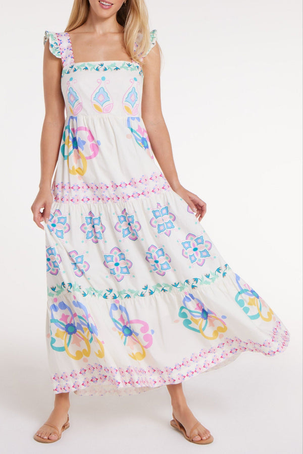 Olivia Maxi Dress in Graceful Garlands