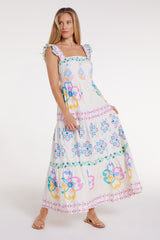 Olivia Maxi Dress in Graceful Garlands