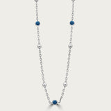 The Beaded Turquoise Bezel Station Necklace
