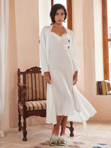 Elegant Robe Dress & Pajama Set Bridal