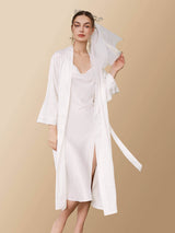 Elegant Robe Dress & Pajama Set Bridal