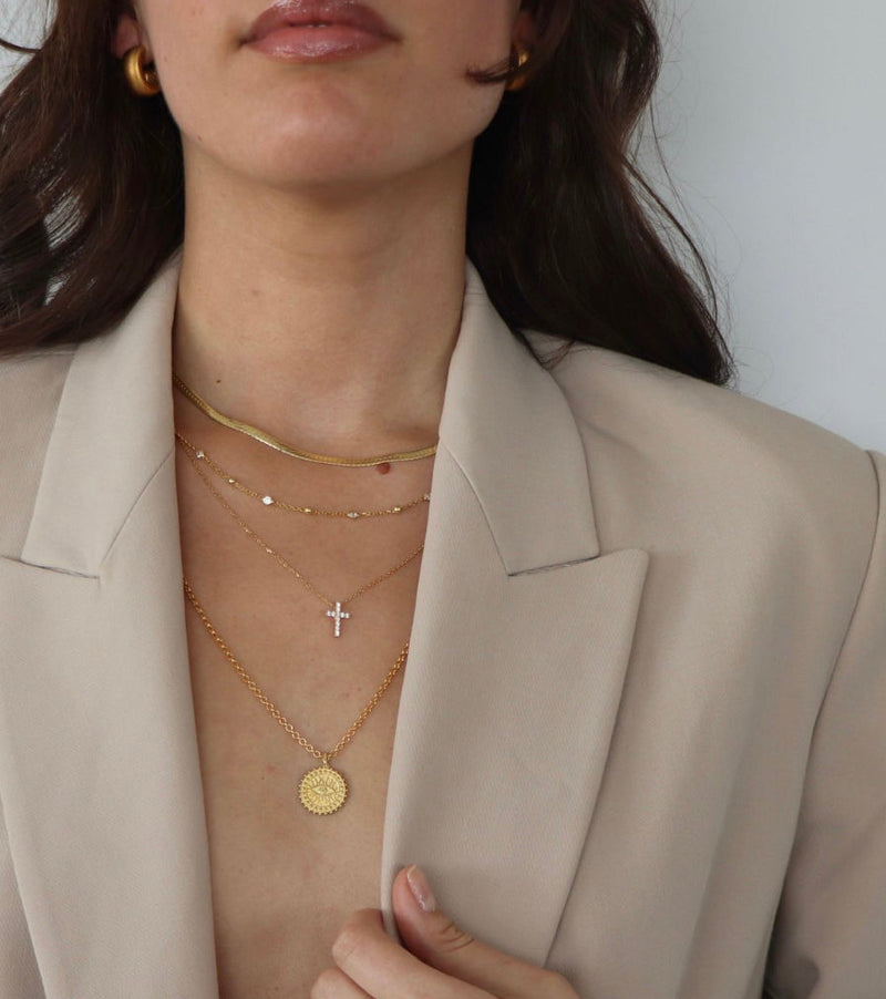 The Pave Cross Necklace