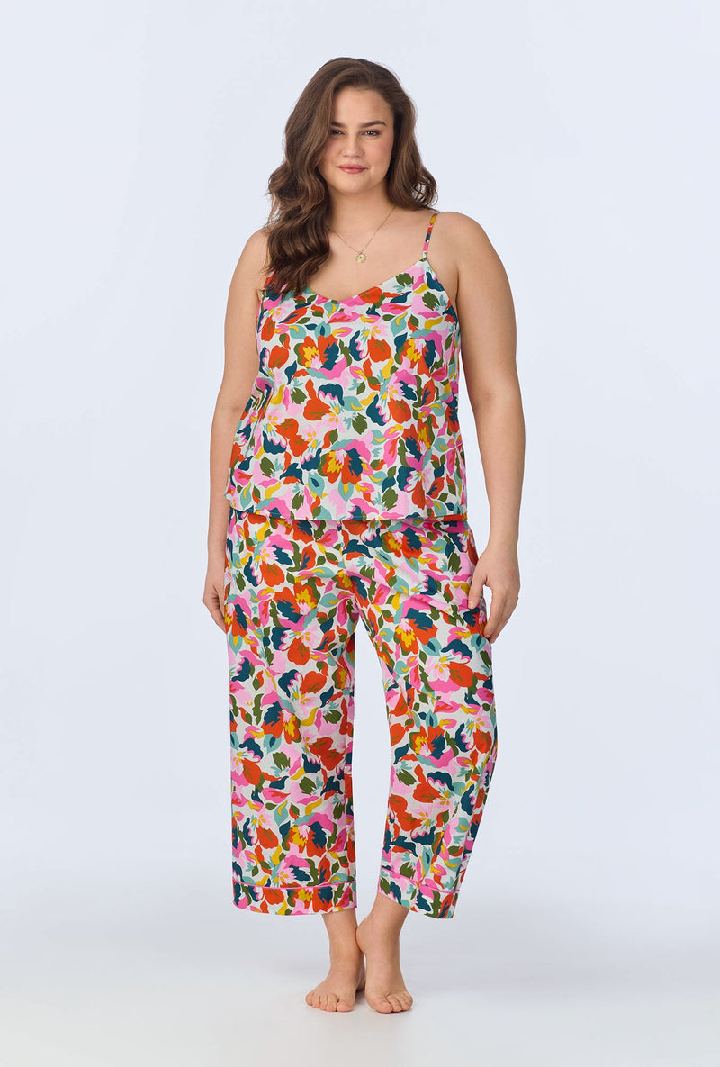Lucia Cami Woven Cotton Poplin Cropped PJ Set