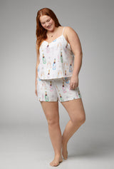Champagne Wedding Cami Stretch Jersey Shorty PJ Set