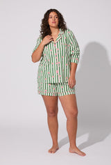 Martini O'Clock Long Sleeve Classic Stretch Jersey Short PJ Set