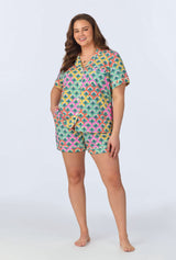 Camilla Short Sleeve Classic Shorty Stretch Jersey PJ Set