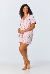 Let's Do Brunch Short Sleeve Classic Shorty Stretch Jersey PJ Set