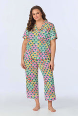 Camilla Short Sleeve Classic Stretch Jersey Cropped PJ Set