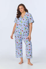 Island Life Short Sleeve Classic Stretch Jersey Cropped PJ Set