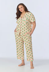 Pinacoolada Short Sleeve Classic Stretch Jersey Cropped PJ Set