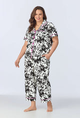 Wild Pony Short Sleeve Classic Stretch Jersey Cropped PJ Set