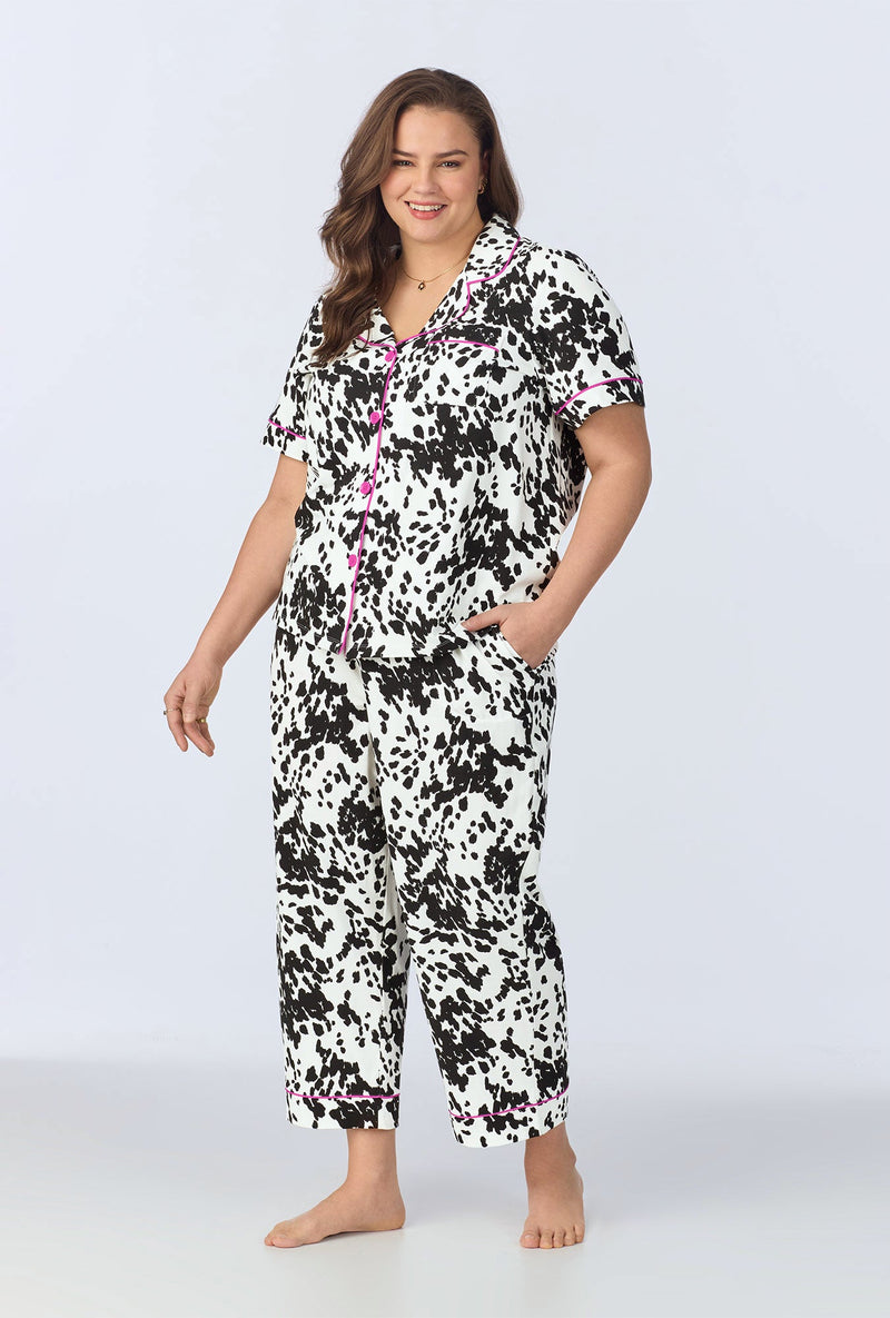 Wild Pony Short Sleeve Classic Stretch Jersey Cropped PJ Set