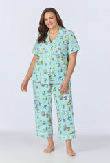 Surfside Snoopy® Short Sleeve Classic Cropped Stretch Jersey PJ Set