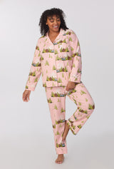 Pine Lake  Long Sleeve Classic Stretch Jersey PJ Set