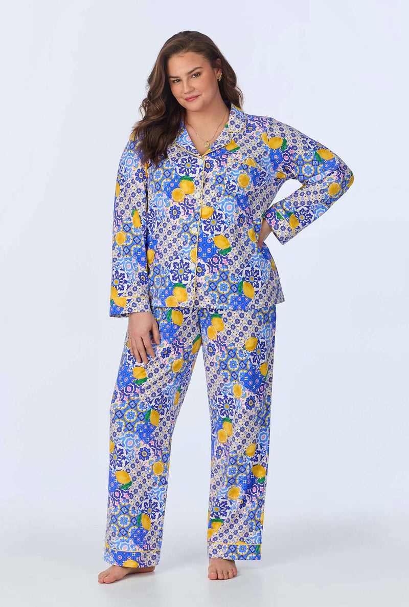 Majolica Long Sleeve Classic Stretch Jersey PJ Set