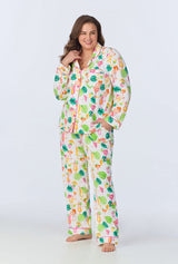Vacation Libations Long Sleeve Classic Stretch Jersey PJ Set